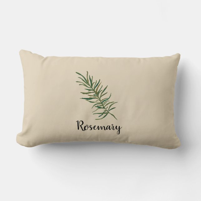 Rosemary Spring Herb Throw Kissen (Vorderseite)