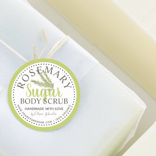 Rosemary Sugar Scrub Custom Runder Aufkleber