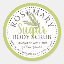 Rosemary Sugar Scrub Custom Runder Aufkleber