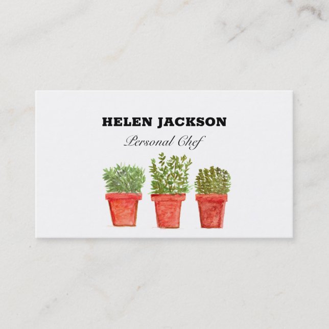 Rosemary Thyme Sage Herbs Business Card Visitenkarte (Vorderseite)