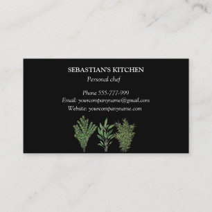 Rosemary Thyme Sage Herbs Koch Pots Visitenkarte