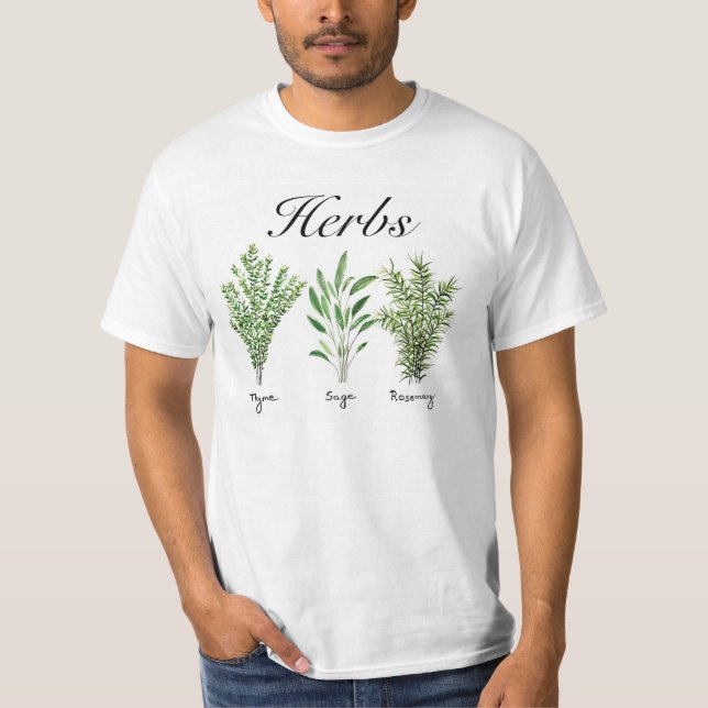 Rosemary Thyme Sage Herbs Küche Koch T-Shirt (Vorderseite)