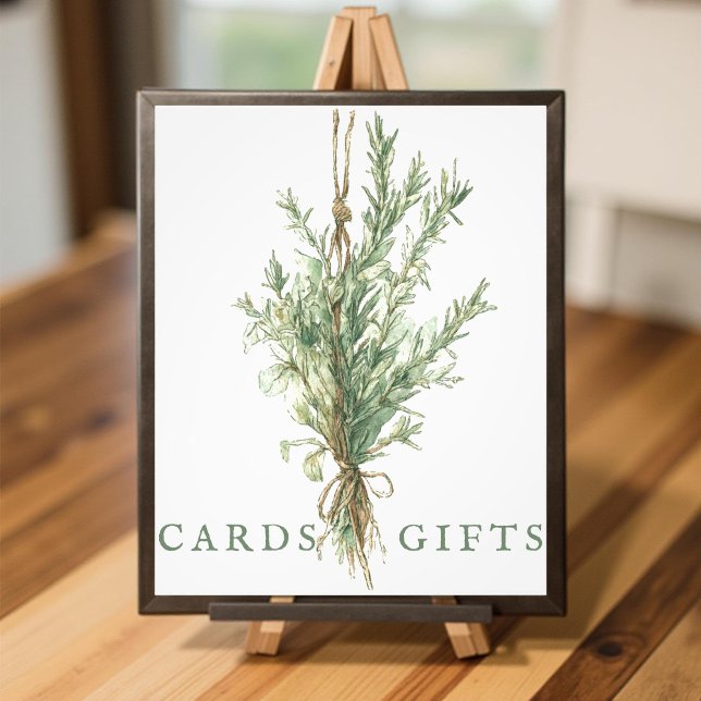 Rosemary Wedding Cards & Gifts Sign Fotodruck (Von Creator hochgeladen)