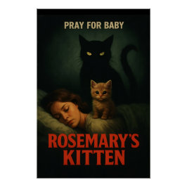 Rosemarys Kätzchen – Vintage-Horror-Katzenparodie Poster