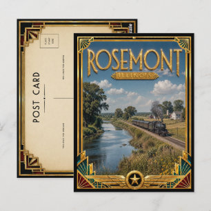 Rosemont Illinois Vintage Art Deco Golden Age Postkarte