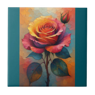 Rosen-Abstrakte Kunst Fliese