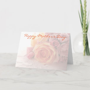 Rosen am Tag gesticktes Gewebe Mutter Karte