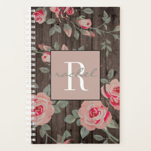 Rosen auf Mit Monogramm Holzplaner Planer