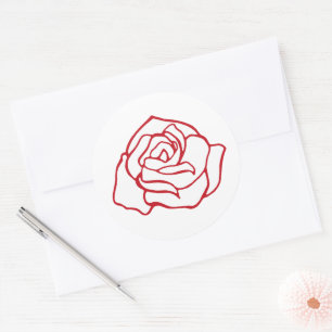 Rosen-Aufkleber Runder Aufkleber