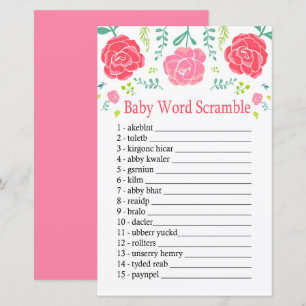Rosen Baby Wortverdrehspiel