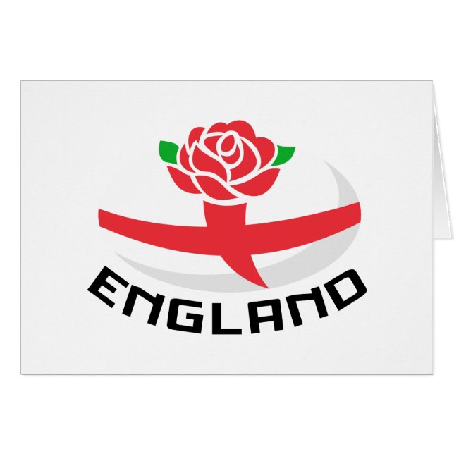 Rosen-Ball-Flagge Rugby-Englands englische (Vorderseite (Horizontal))