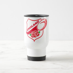 Rosen-Ball-Schild Rugby-Englands englisches Reisebecher
