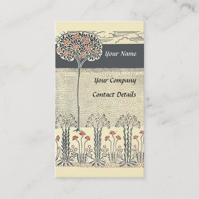 Rosen-Baum mit roter Blumen-Geschäfts-Karte Visitenkarte (Vorderseite)