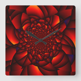 Rosen-Blau Quadratische Wanduhr