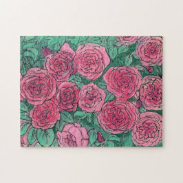 Rosen blühende Blume Rose Gartenanlage Puzzle