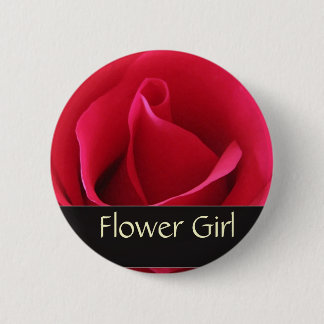 Rosen-Blumen-Mädchen-Button Button