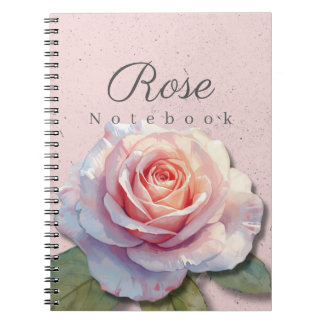 Rosen-Blumen-Notizbuch Name | Rosa Tagebuch