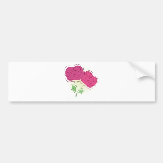 Rosen-Blumendekor Autoaufkleber (Vorne)