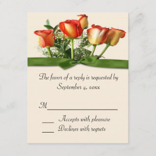 Rosen-Blumenstrauß-Wartekarte RSVP Karte