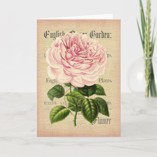 Rosen-BlumenVintage weibliche Blumengrußkarte Karte