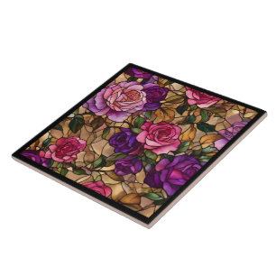 Rosen Buntglas Trendige Elegante Kollektion Fliese