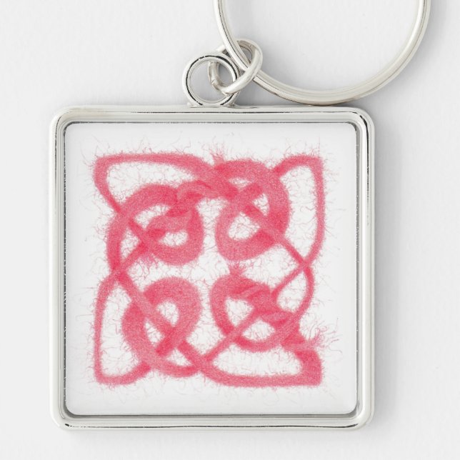 ROSEN CELTIC KNOT Premium Square Schlüsselanhänger (Vorne)