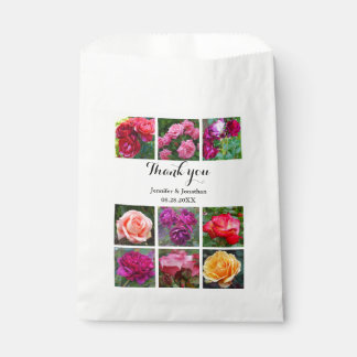 Rosen Collage #1 Danke Favor Tüten Geschenktütchen