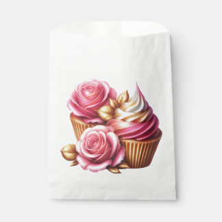 Rosen Cupcake Geschenktütchen