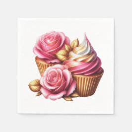 Rosen Cupcakes Serviette