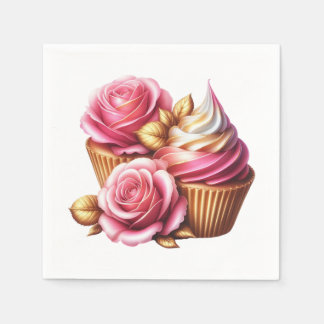 Rosen Cupcakes Serviette