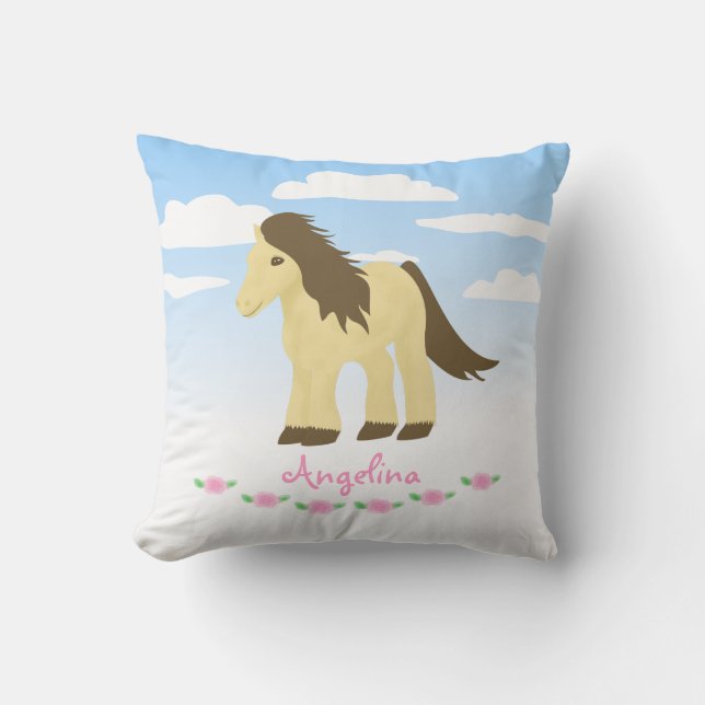 Rosen der Pony-n Pillow - Kissen (Vorderseite)