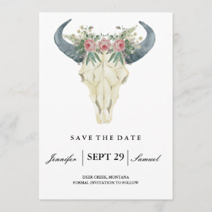 Rosen des Watercolor-rustikale Rodeo-  Save the Save The Date