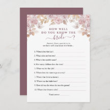 Rosen, die die beste Bride-Game-Karte kennen