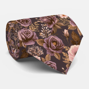 Rosen-Druck Brautjunggesellen Herbst-Hochzeit Krawatte