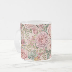 Rosen Dusty Rose Eleganter Charme Sagegrün Gold Mattglastasse