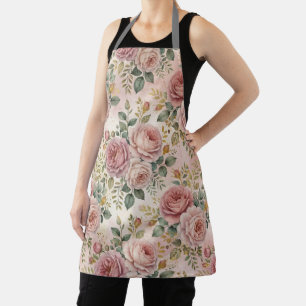 Rosen Dusty Rose Eleganter Charme Sagegrün Gold Schürze