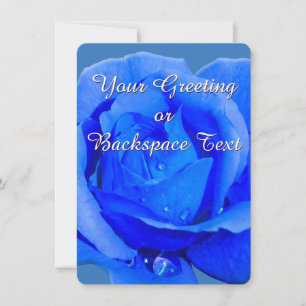 Rosen-Einladungen Personalisierte Blaue Rosen RSVP Einladung