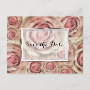 Rosen Elegant Save the Date Einladungen