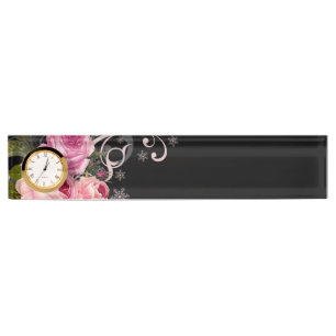 Rosen-Eleganz Namensplakette