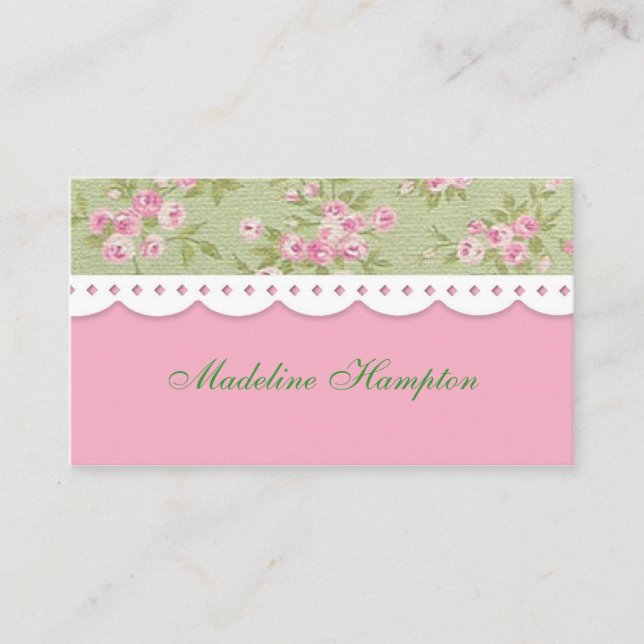 Rosen-extravagante Geschäfts-Karte Visitenkarte (Vorderseite)