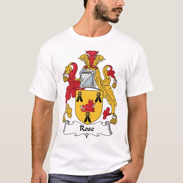 Rosen-Familienwappen T-Shirt (Vorderseite)