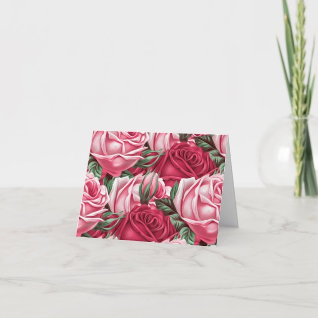 Rosen Feiertagskarte (Vorderseite)