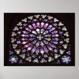 Rosen-Fenster-Kathedrale von Notre Dame, Paris, Poster