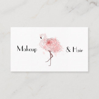 Rosen-Flamingo Visitenkarte