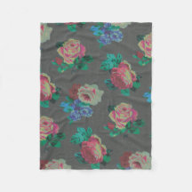 Rosen-Fleecedecke der bunten Blume dekorative