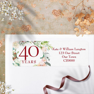 Rosen Floral 40. Rubinhochzeits-Jubiläums-Adresse