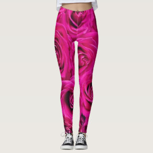 Rosen floral grün rot schwarze moderne Leggings St