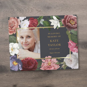Rosen Floral In Liebe Erinnerung Foto Beerdigung Gästebuch