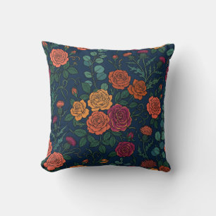 Rosen Floral Japanischer Ukiyo-E Kissen
