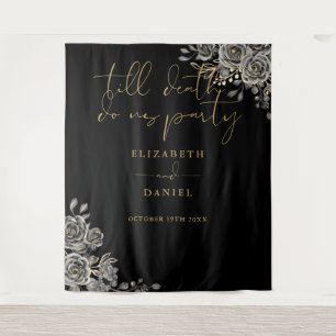 Rosen Florale Party Gothic Hochzeits-Foto-Requisit Wandteppich
